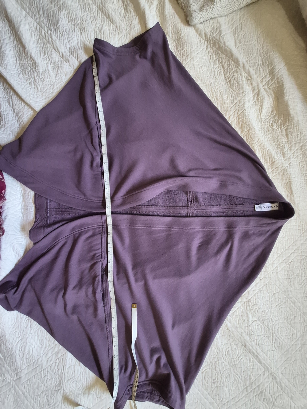 Athleta Open-Front Draped Cardigan in Dusty Plum - Picture 8 of 12